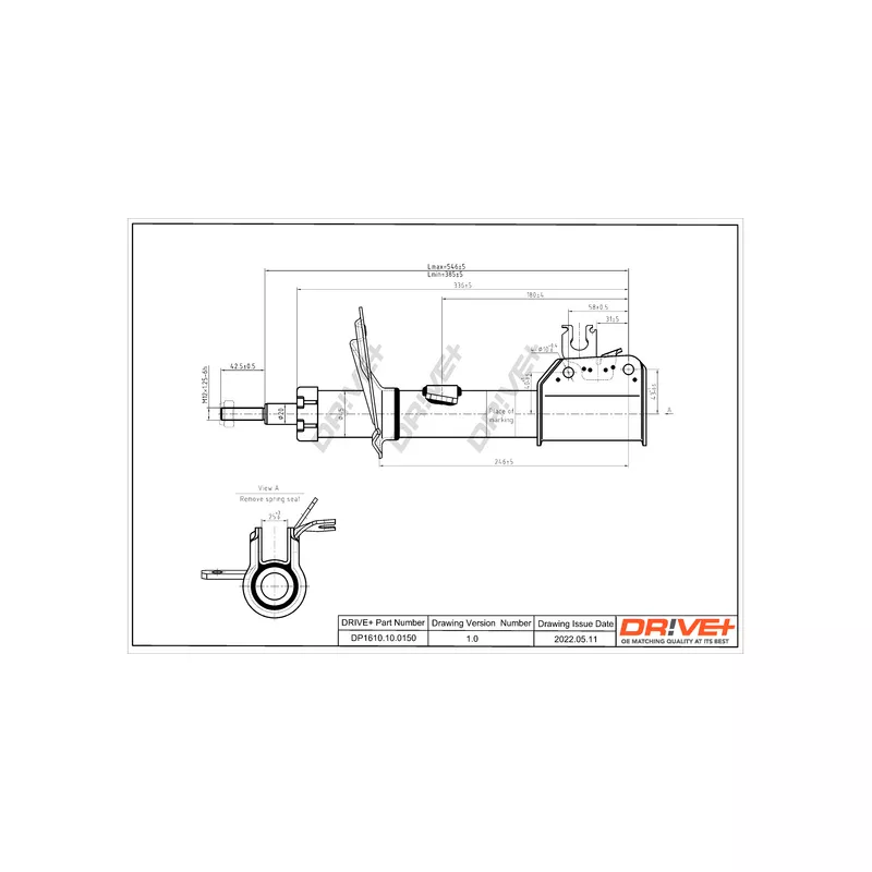 Amortisseur avant gauche Dr!ve+ DP1610.10.0150