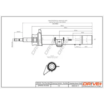 Amortisseur avant droit Dr!ve+ DP1610.10.0153