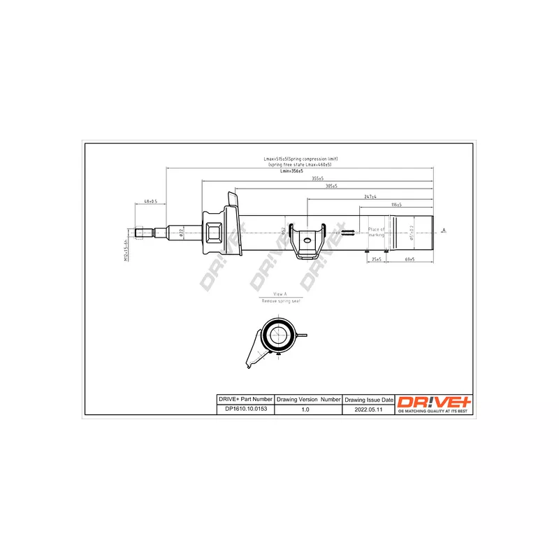 Amortisseur avant droit Dr!ve+ DP1610.10.0153