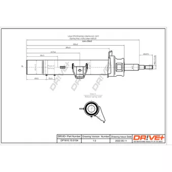 Amortisseur avant gauche Dr!ve+ DP1610.10.0154
