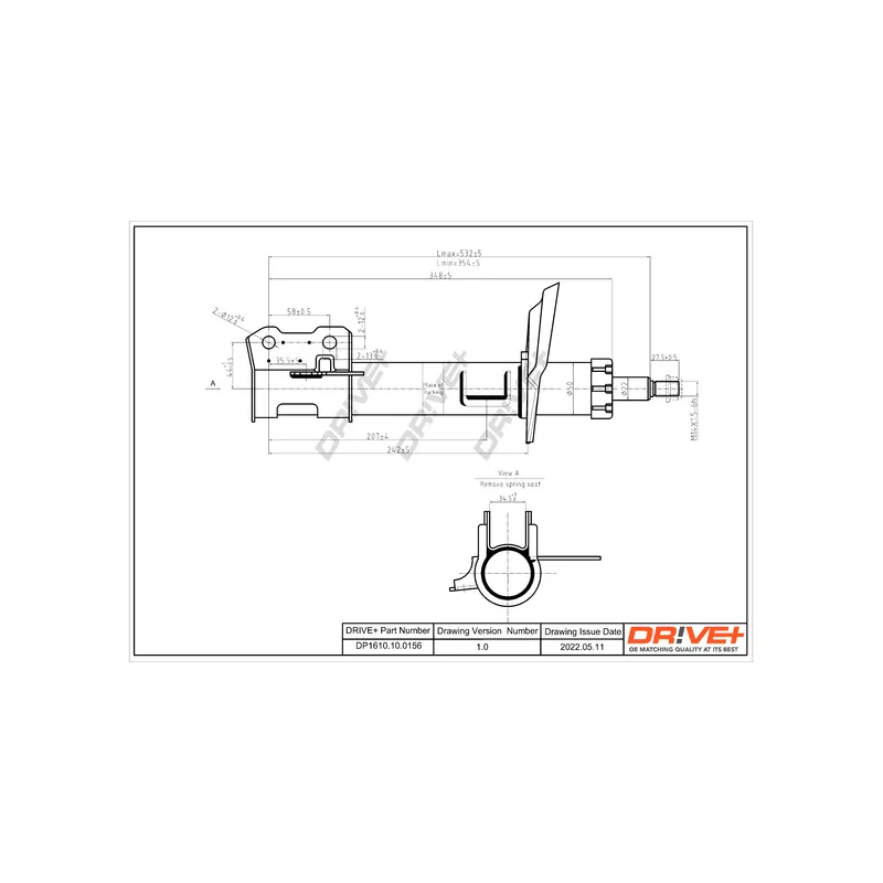 Amortisseur avant droit Dr!ve+ DP1610.10.0156