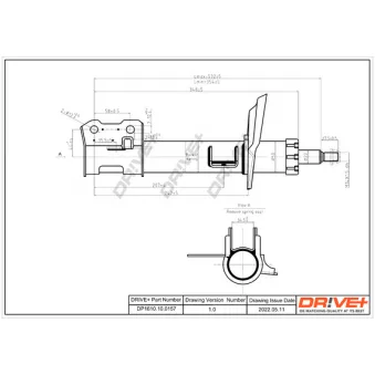 Amortisseur avant gauche Dr!ve+ DP1610.10.0157