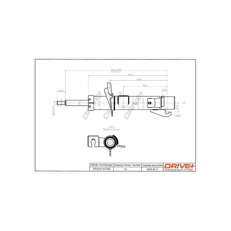 Amortisseur avant gauche Dr!ve+ DP1610.10.0162