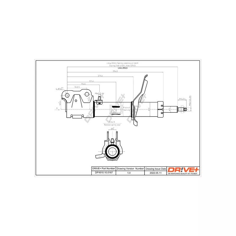 Amortisseur avant droit Dr!ve+ DP1610.10.0167