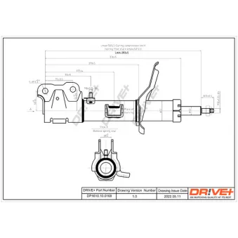 Amortisseur avant gauche Dr!ve+ DP1610.10.0168
