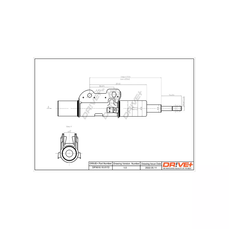 Jeu de 2 amortisseurs avant Dr!ve+ DP1610.10.0172