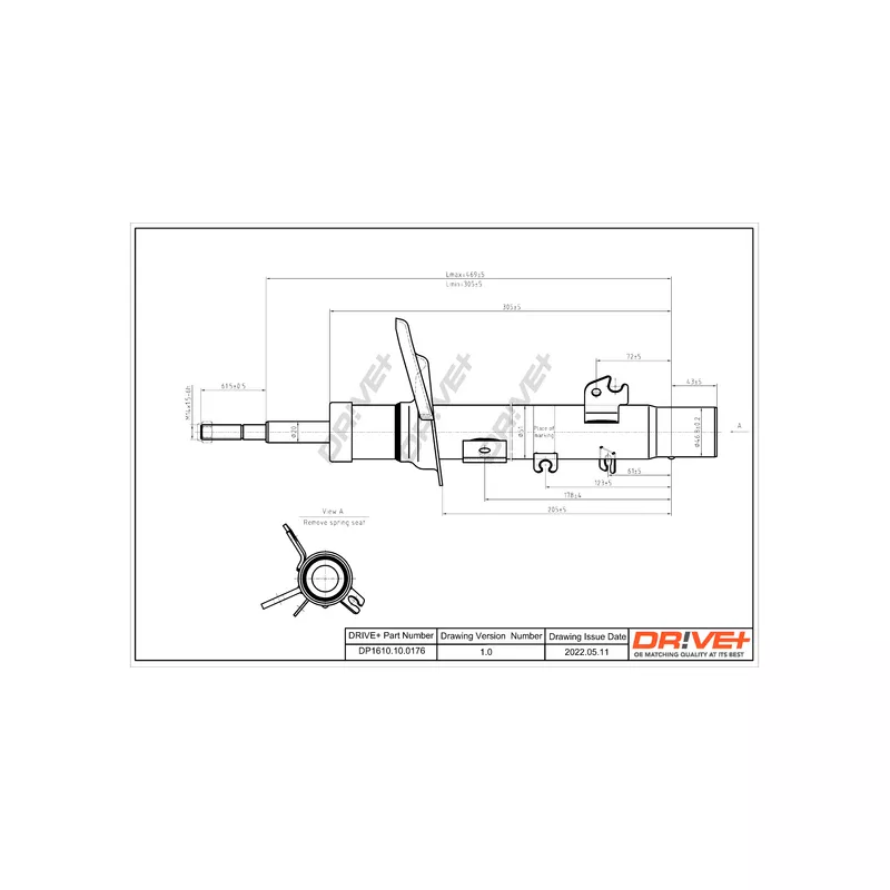 Amortisseur avant droit Dr!ve+ DP1610.10.0176