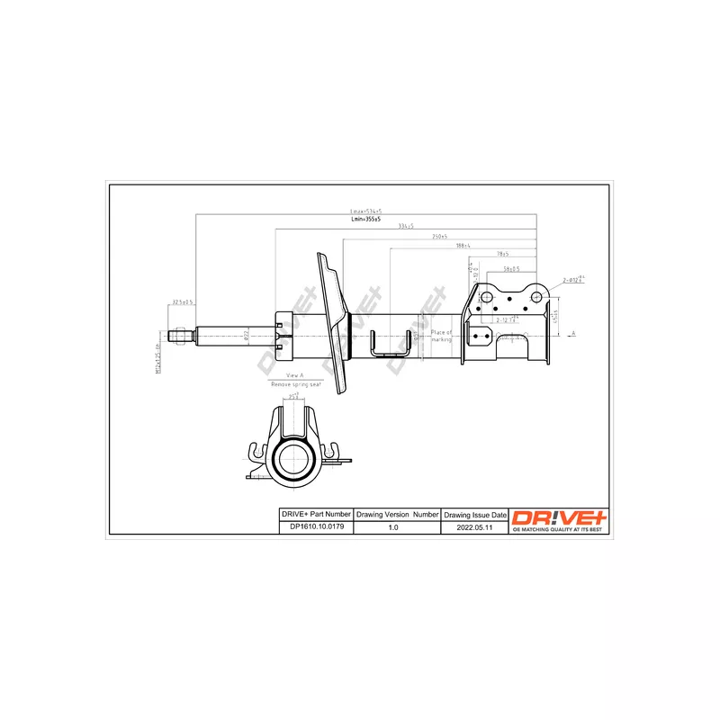 Amortisseur avant droit Dr!ve+ DP1610.10.0179