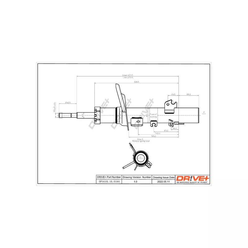 Amortisseur avant droit Dr!ve+ DP1610.10.0184