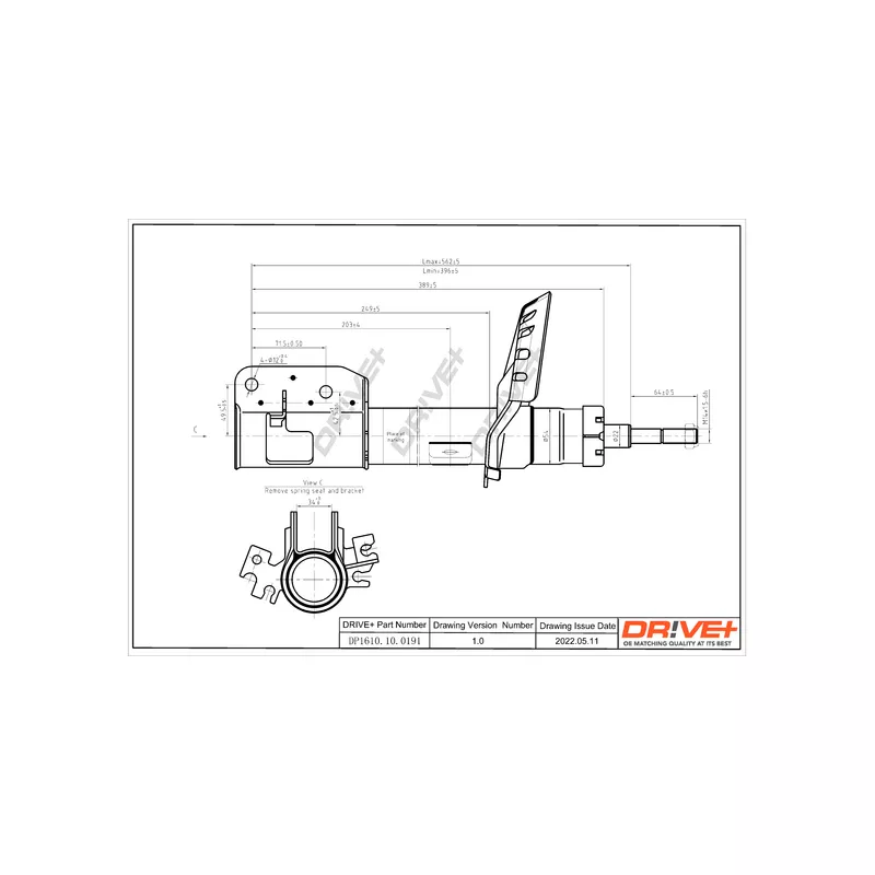 Amortisseur avant gauche Dr!ve+ DP1610.10.0191
