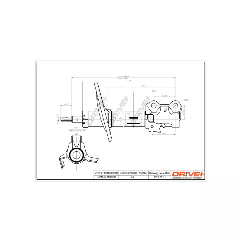 Amortisseur avant droit Dr!ve+ DP1610.10.0199