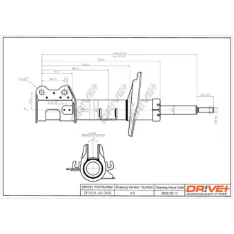 Amortisseur avant gauche Dr!ve+ DP1610.10.0204