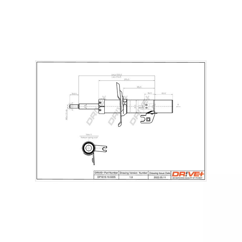 Amortisseur avant droit Dr!ve+ DP1610.10.0205
