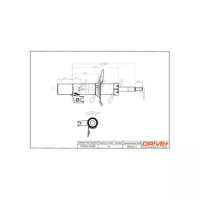Amortisseur avant gauche Dr!ve+ DP1610.10.0206