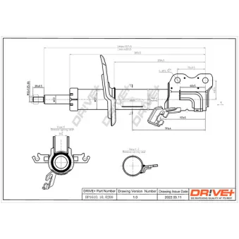 Amortisseur avant gauche Dr!ve+ DP1610.10.0208