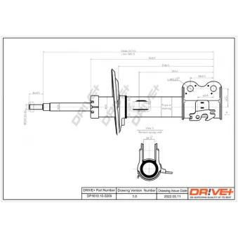 Amortisseur avant droit Dr!ve+ DP1610.10.0209
