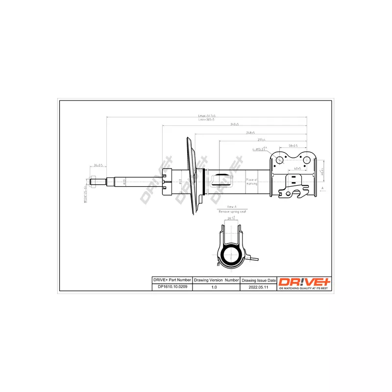 Amortisseur avant droit Dr!ve+ DP1610.10.0209