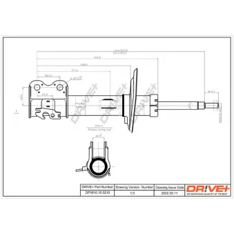 Amortisseur avant gauche Dr!ve+ DP1610.10.0210