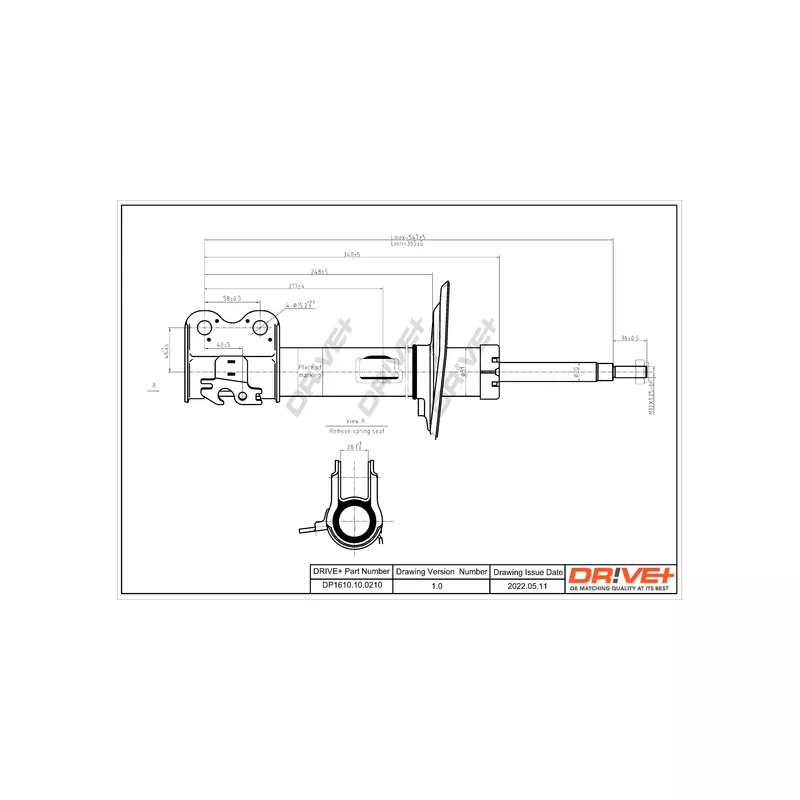 Amortisseur avant gauche Dr!ve+ DP1610.10.0210