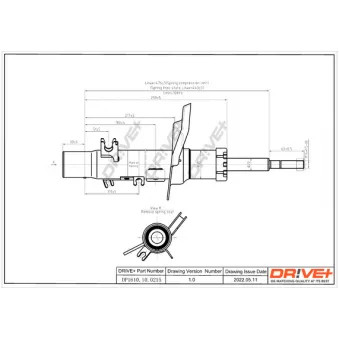 Amortisseur avant gauche Dr!ve+ DP1610.10.0215