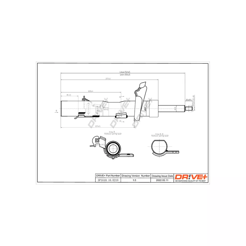 Amortisseur avant gauche Dr!ve+ DP1610.10.0219