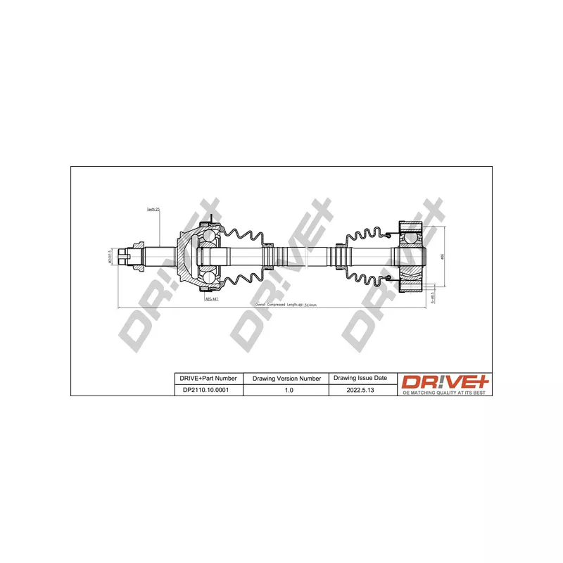Arbre de transmission Dr!ve+ DP2110.10.0001