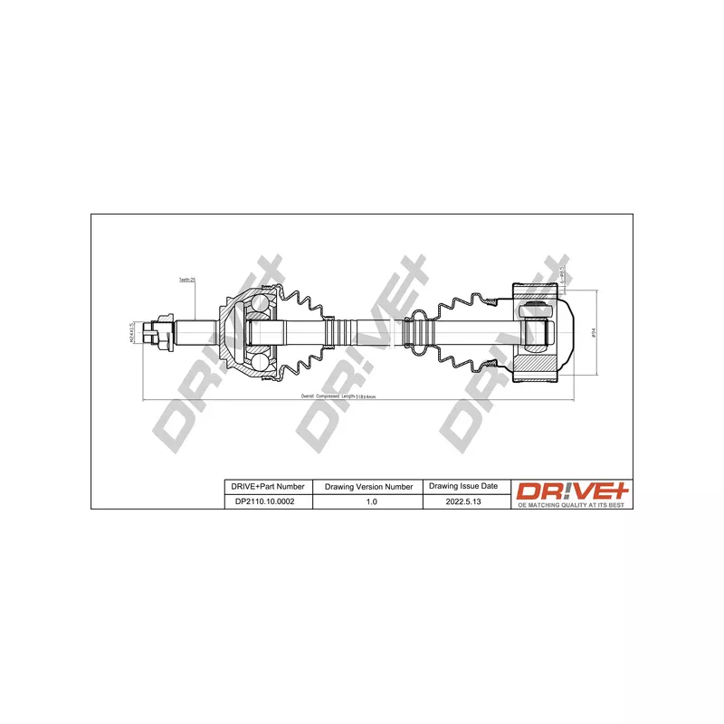 Arbre de transmission Dr!ve+ DP2110.10.0002