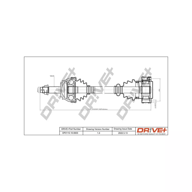 Arbre de transmission Dr!ve+ DP2110.10.0003