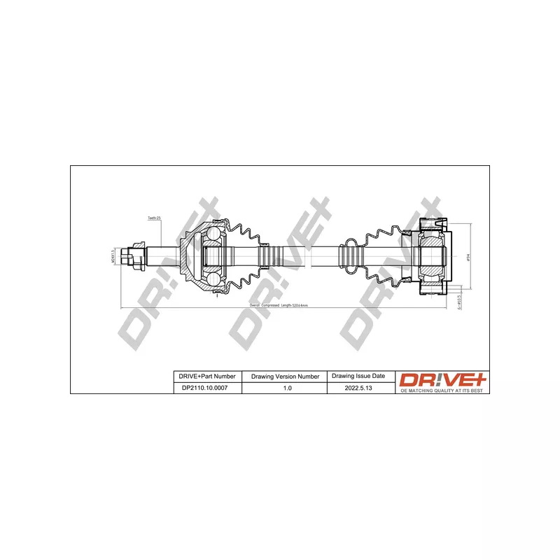 Arbre de transmission Dr!ve+ DP2110.10.0007