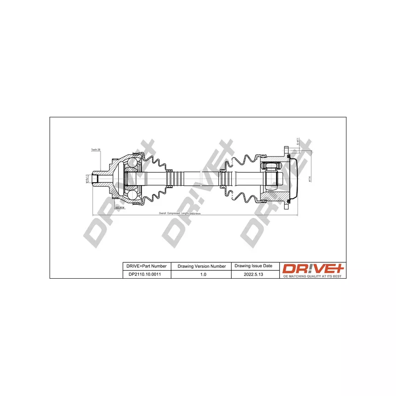 Arbre de transmission Dr!ve+ DP2110.10.0011