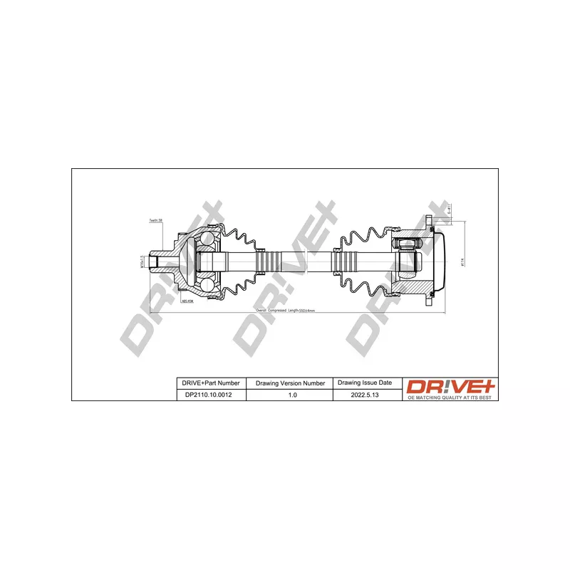 Arbre de transmission Dr!ve+ DP2110.10.0012