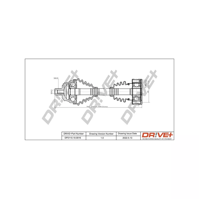 Arbre de transmission Dr!ve+ DP2110.10.0016
