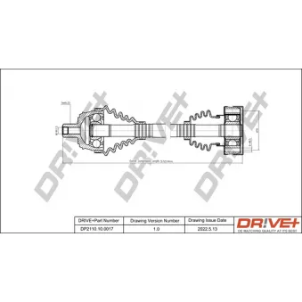 Arbre de transmission Dr!ve+ DP2110.10.0017