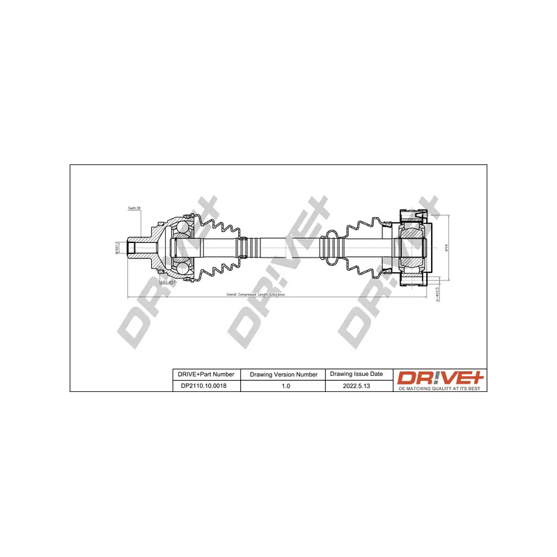Arbre de transmission Dr!ve+ DP2110.10.0018