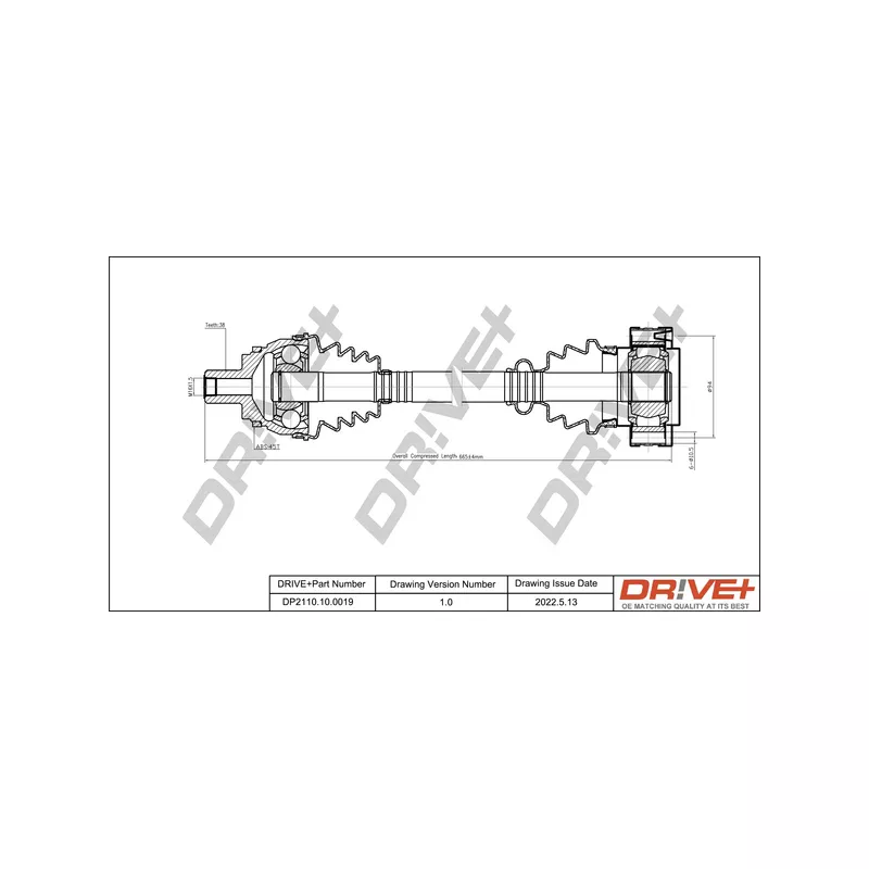 Arbre de transmission Dr!ve+ DP2110.10.0019