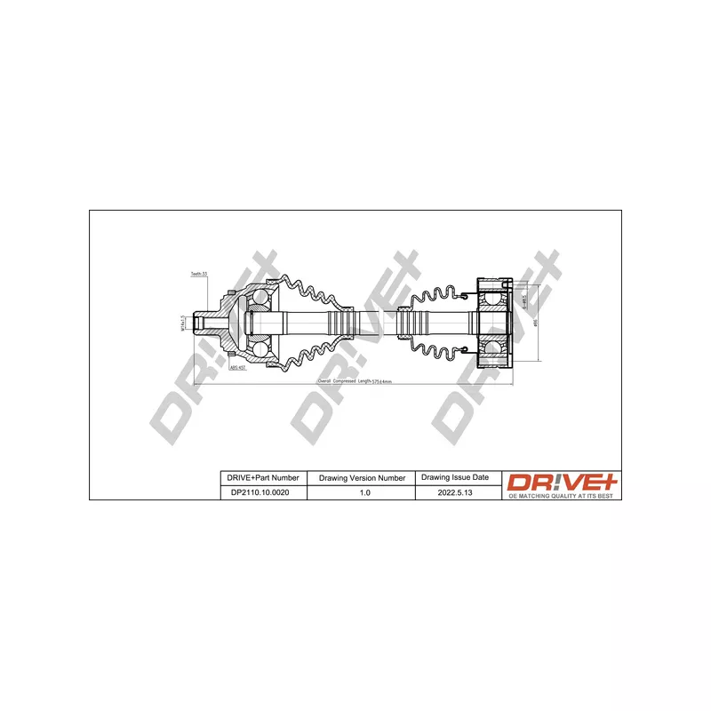 Arbre de transmission Dr!ve+ DP2110.10.0020
