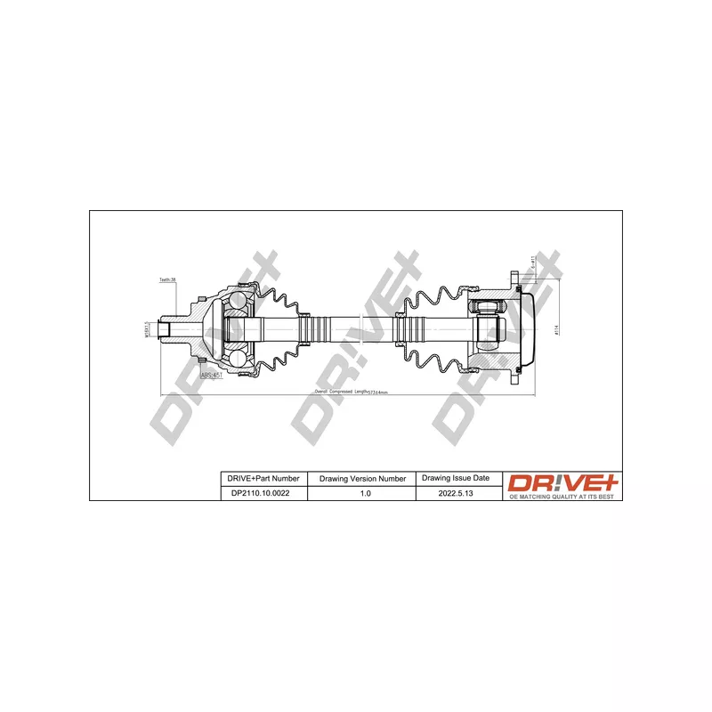Arbre de transmission Dr!ve+ DP2110.10.0022