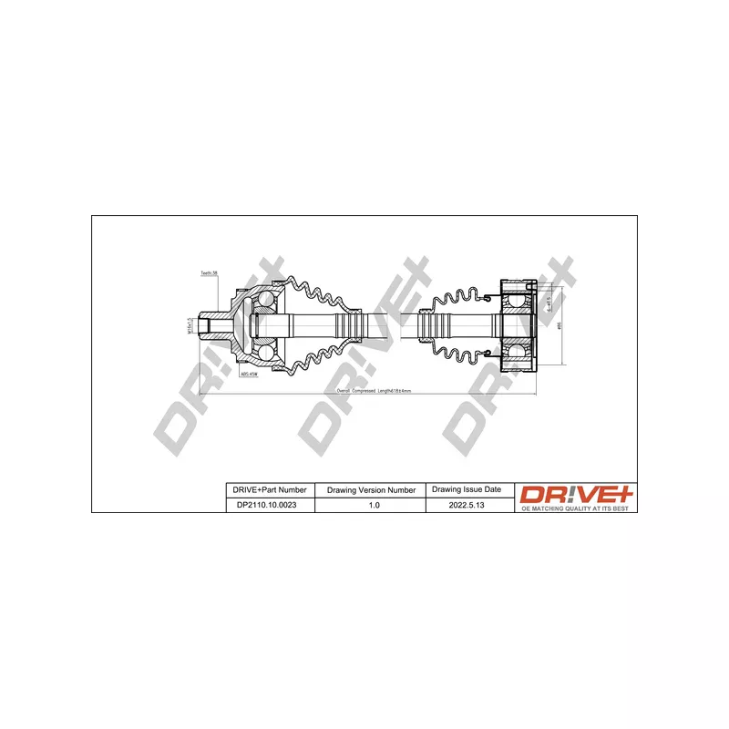 Arbre de transmission Dr!ve+ DP2110.10.0023