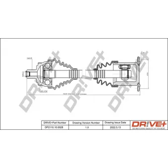 Arbre de transmission Dr!ve+ DP2110.10.0028