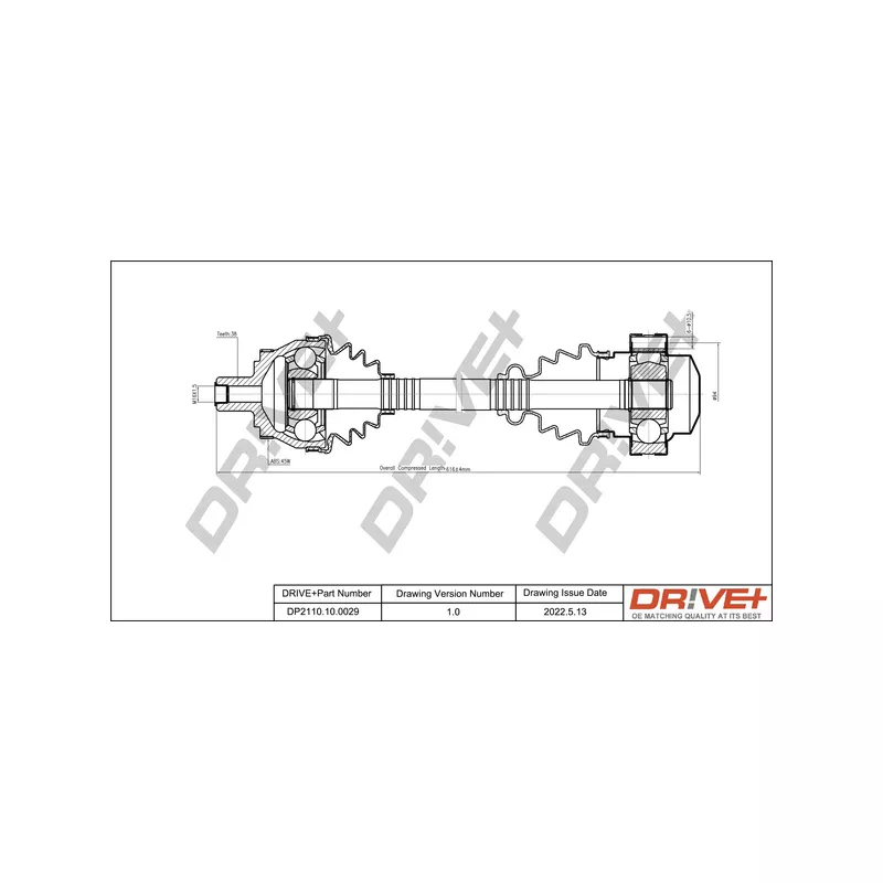 Arbre de transmission Dr!ve+ DP2110.10.0029