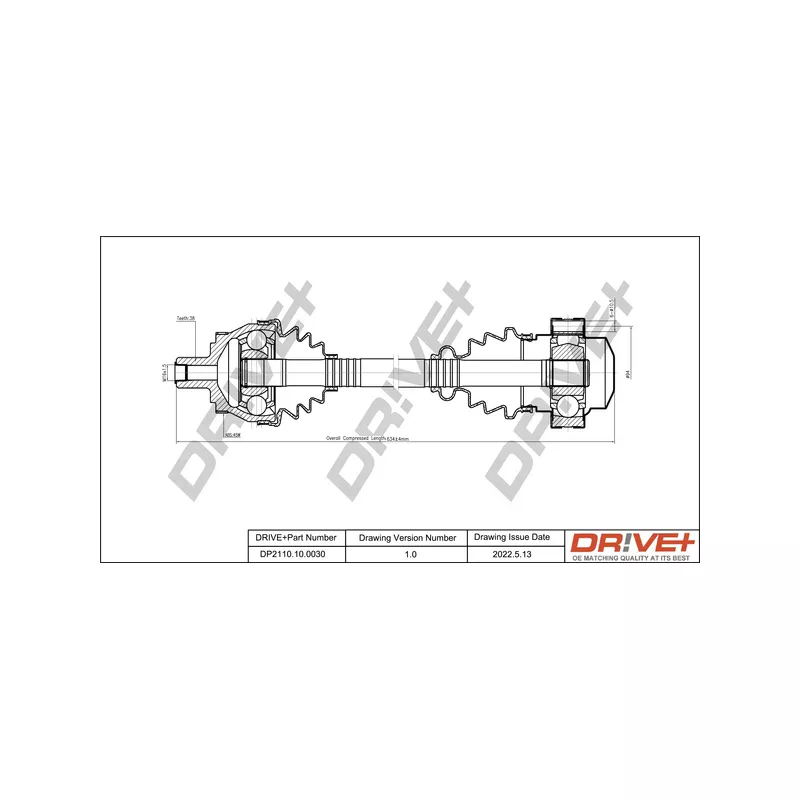 Arbre de transmission Dr!ve+ DP2110.10.0030