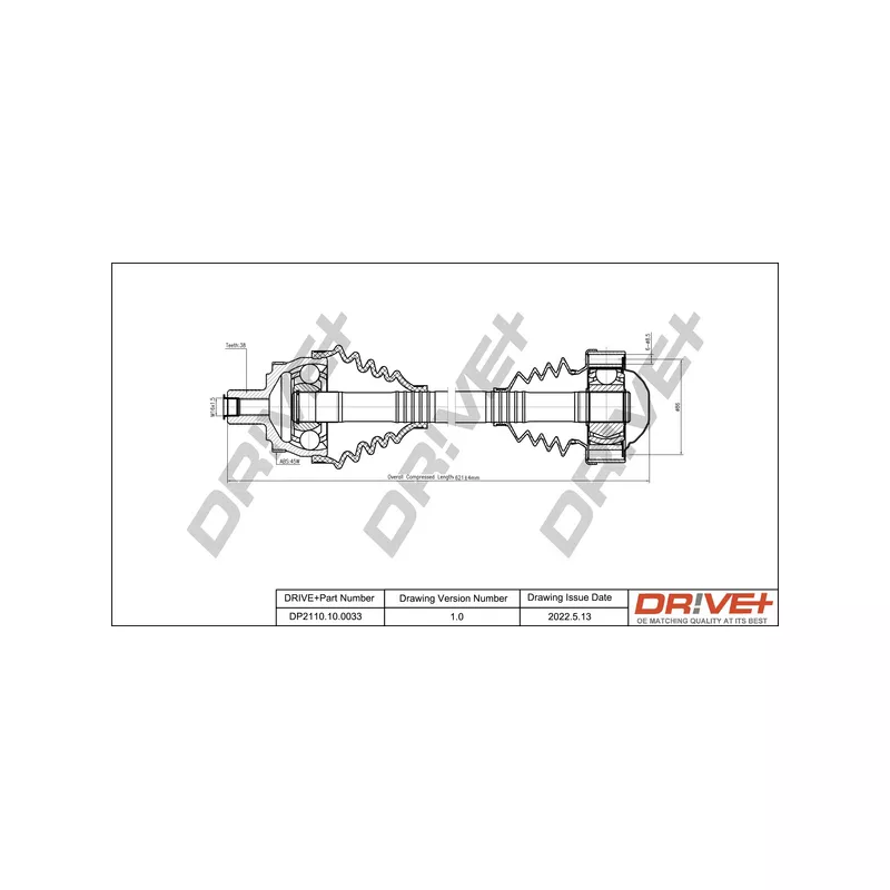 Arbre de transmission Dr!ve+ DP2110.10.0033
