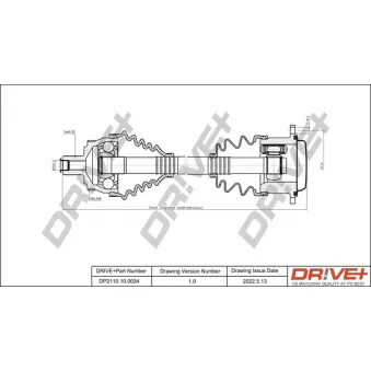 Arbre de transmission Dr!ve+ DP2110.10.0034