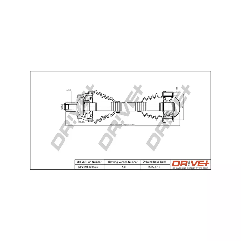 Arbre de transmission Dr!ve+ DP2110.10.0035