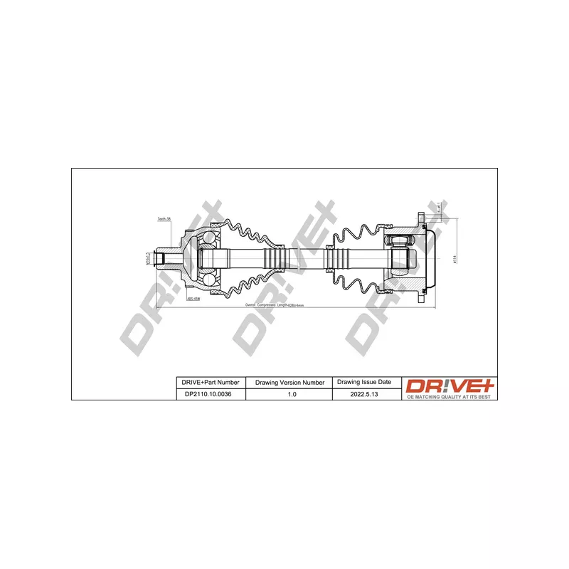 Arbre de transmission Dr!ve+ DP2110.10.0036