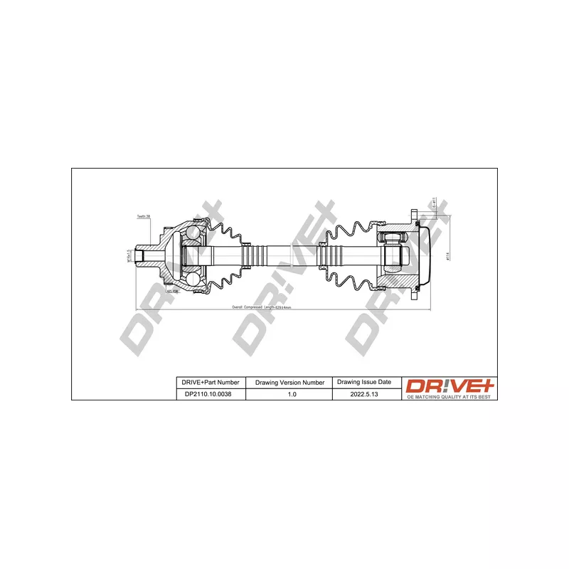 Arbre de transmission Dr!ve+ DP2110.10.0038