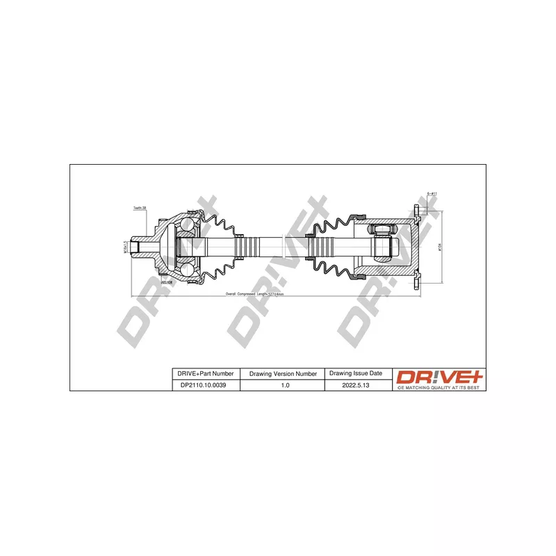 Arbre de transmission Dr!ve+ DP2110.10.0039