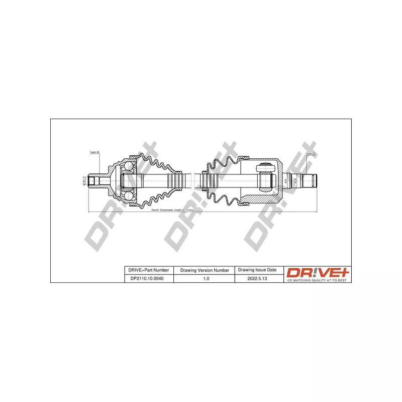 Arbre de transmission Dr!ve+ DP2110.10.0040