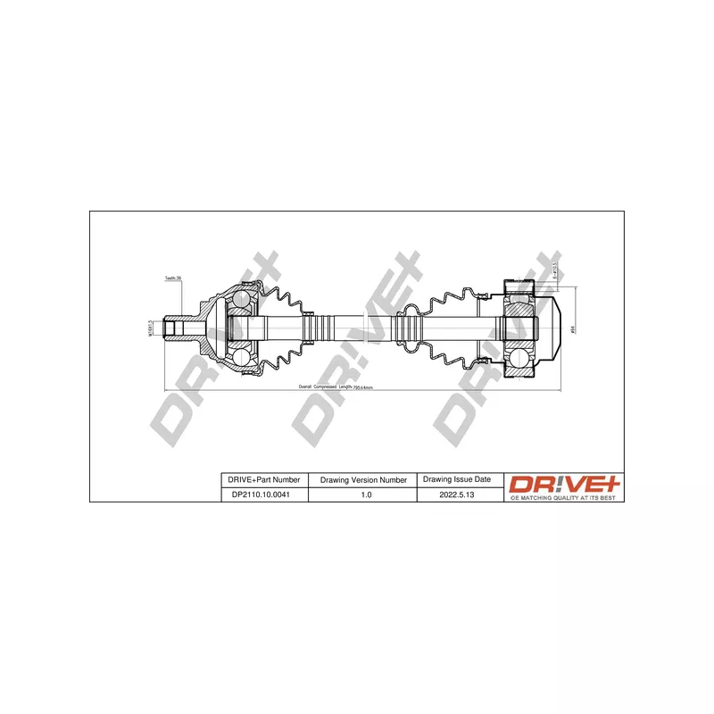 Arbre de transmission Dr!ve+ DP2110.10.0041