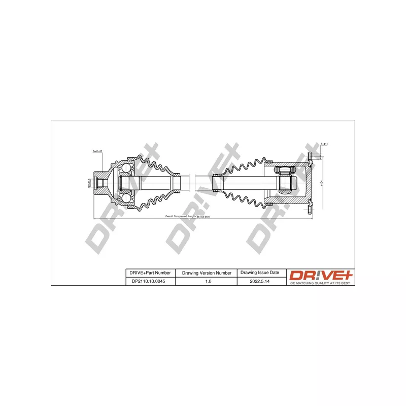 Arbre de transmission Dr!ve+ DP2110.10.0045